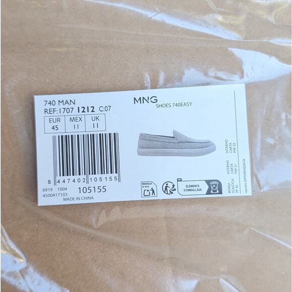 NWT Mango MNG 740 Easy Leather Suede Slip-on Loafers, size EU45/ US11.5 - Picture 5 of 5